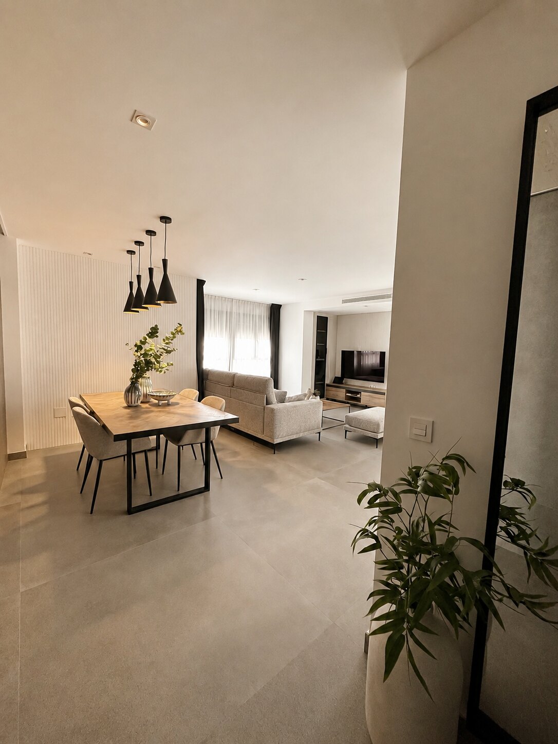 Perspectiva del salón comedor