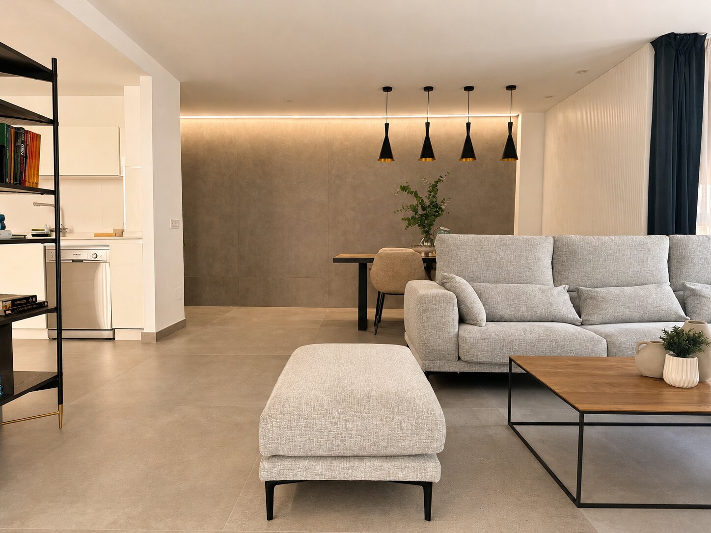 Salón, comedor y cocina integrados