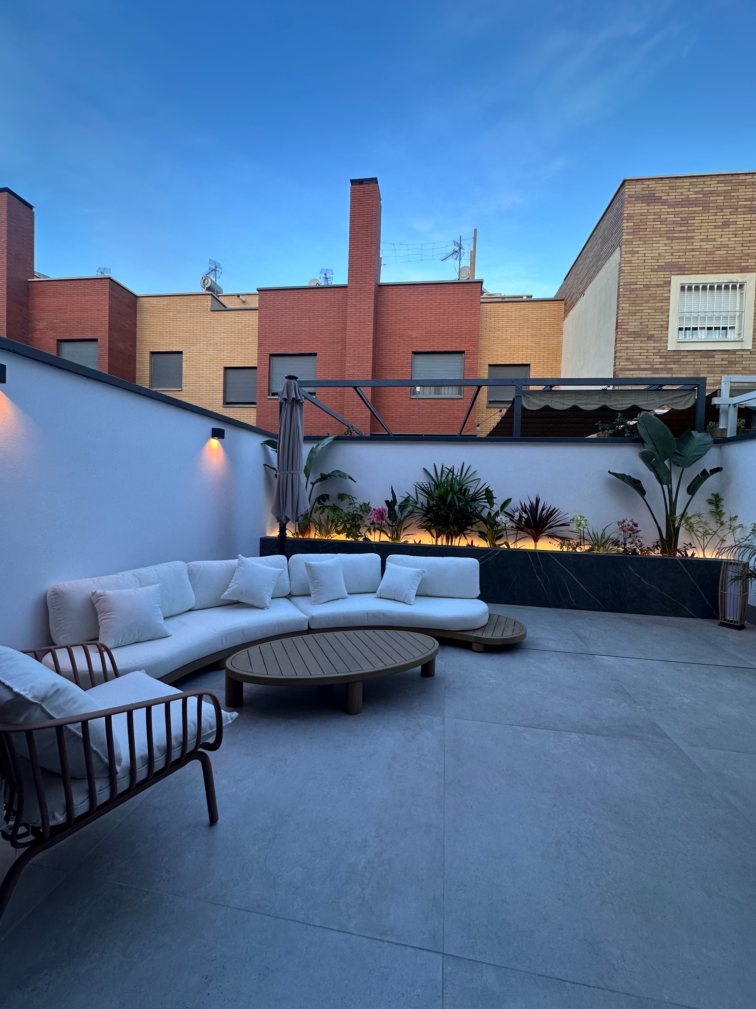 Terraza de Vivienda adosada después de la intervención